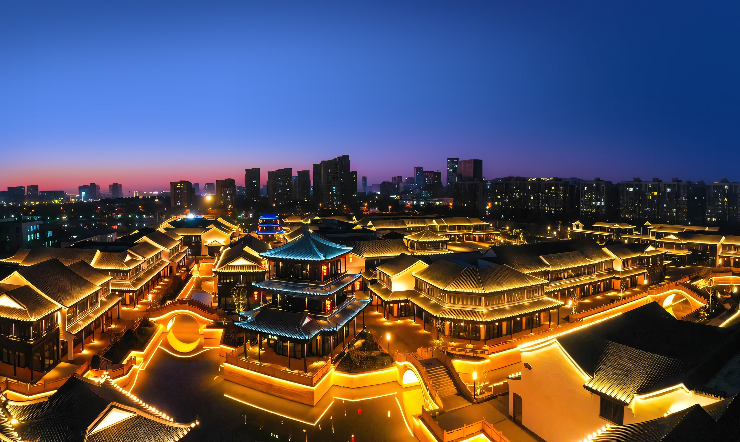 白天看古建，晚上賞燈光！茶山浦水街成文旅照明新樣板